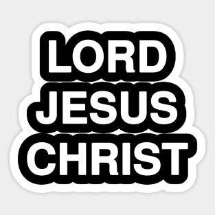 LORD JESUS CHRIST Typography Sticker